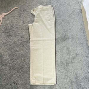 J. Crew Cream Wide-Leg Trousers